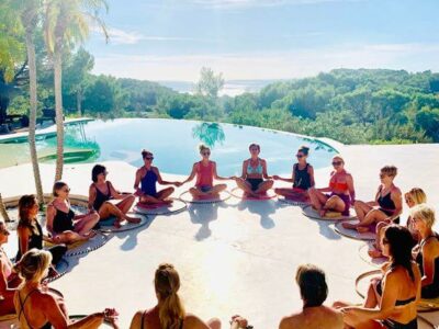Ibiza yoga retreat, hoop class 6